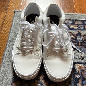 White leather vans